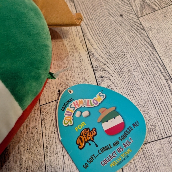 Squishmallows Red, Green, and White Stuffed Animal 10" - Picture 4 of 6